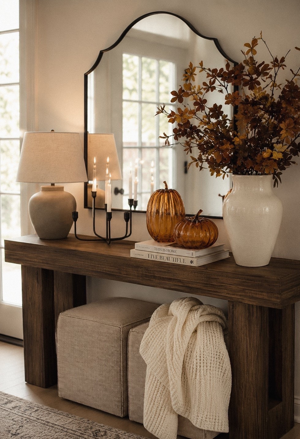 Fall home refresh 🍂🤎 Mixing Target, Walmart + Amazon finds to create a cozy, elevated fall look without spending a fortune. Warm woods, amber pumpkins, soft textures + those pretty fall stems make the whole space feel ready for the season. Everything is linked!

#FallHomeDecor #TargetFinds #WalmartFinds #AmazonHome #FallDecor #ModernOrganicHome

#LTKSaleAlert #LTKSeasonal #LTKootd