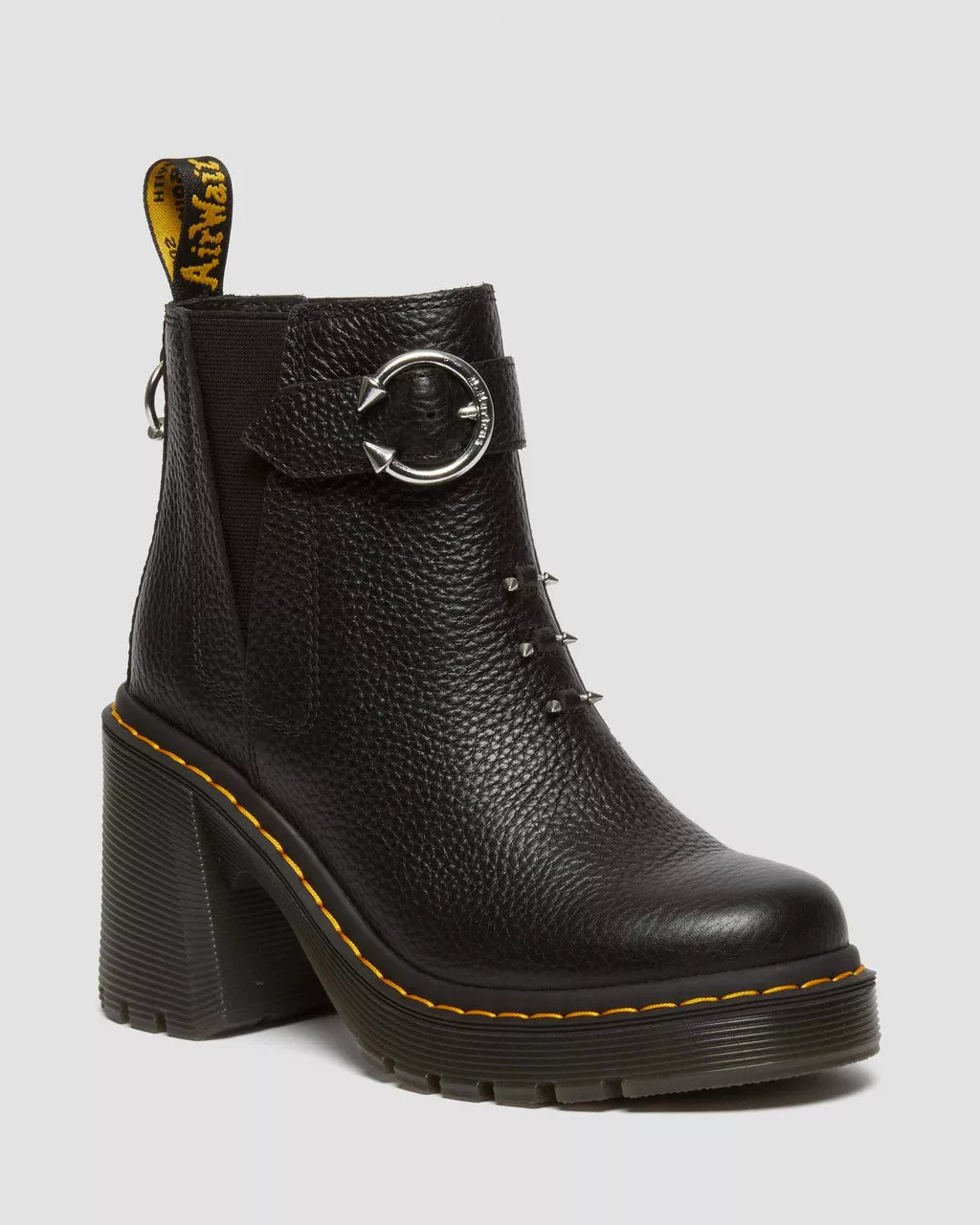 Spence Piercing Leather Flared Heel Chelsea Boots | Dr. Martens