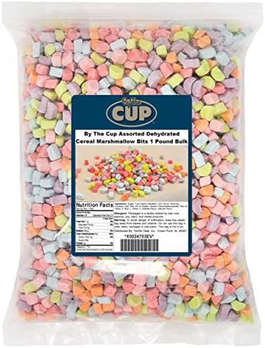 By The Cup Assorted Dehydrated Cereal Marshmallow Bits 1 Pound Bulk | Amazon (US)