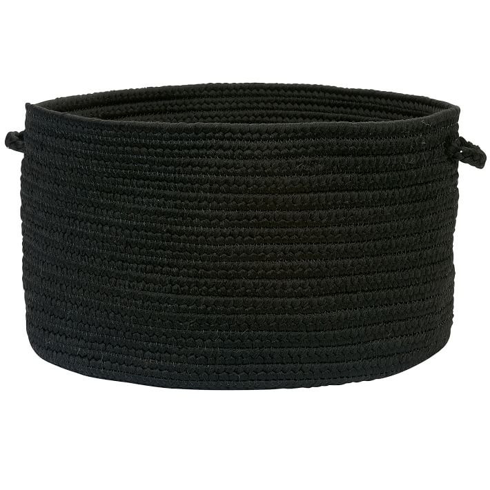 Indoor/Outdoor Woven Baskets - Black | West Elm (US)