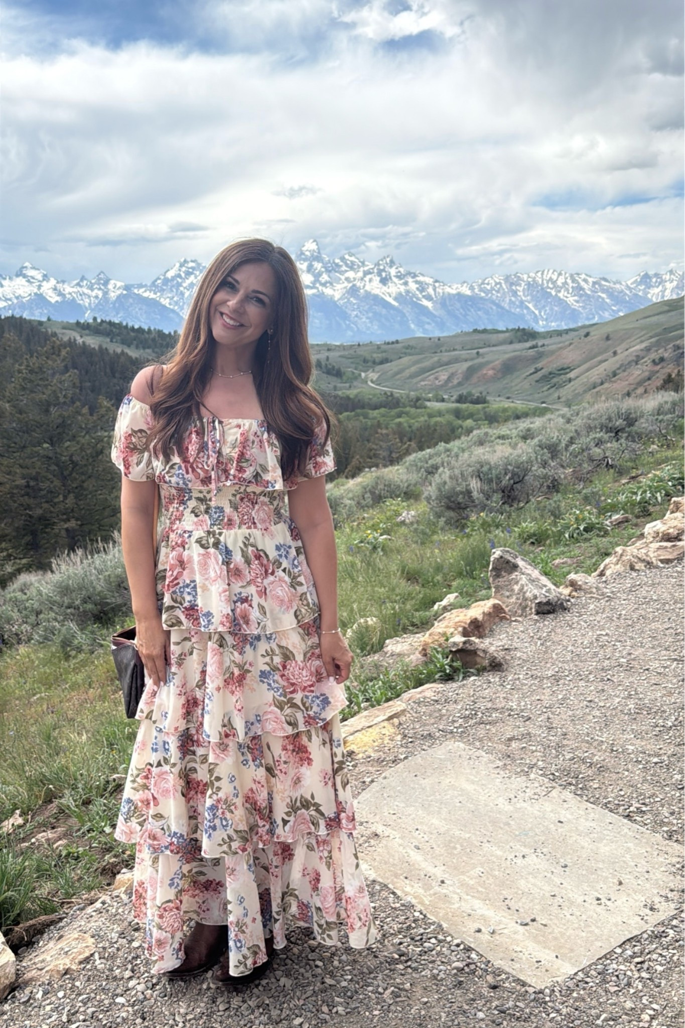 Mountain Wedding Guest Dress! Cute, comfortable and perfect with my tecovas! 
I wore this for my daughter’s wedding in Jackson Wyoming.

#LTKmomlife #LTKOver40 #LTKWedding