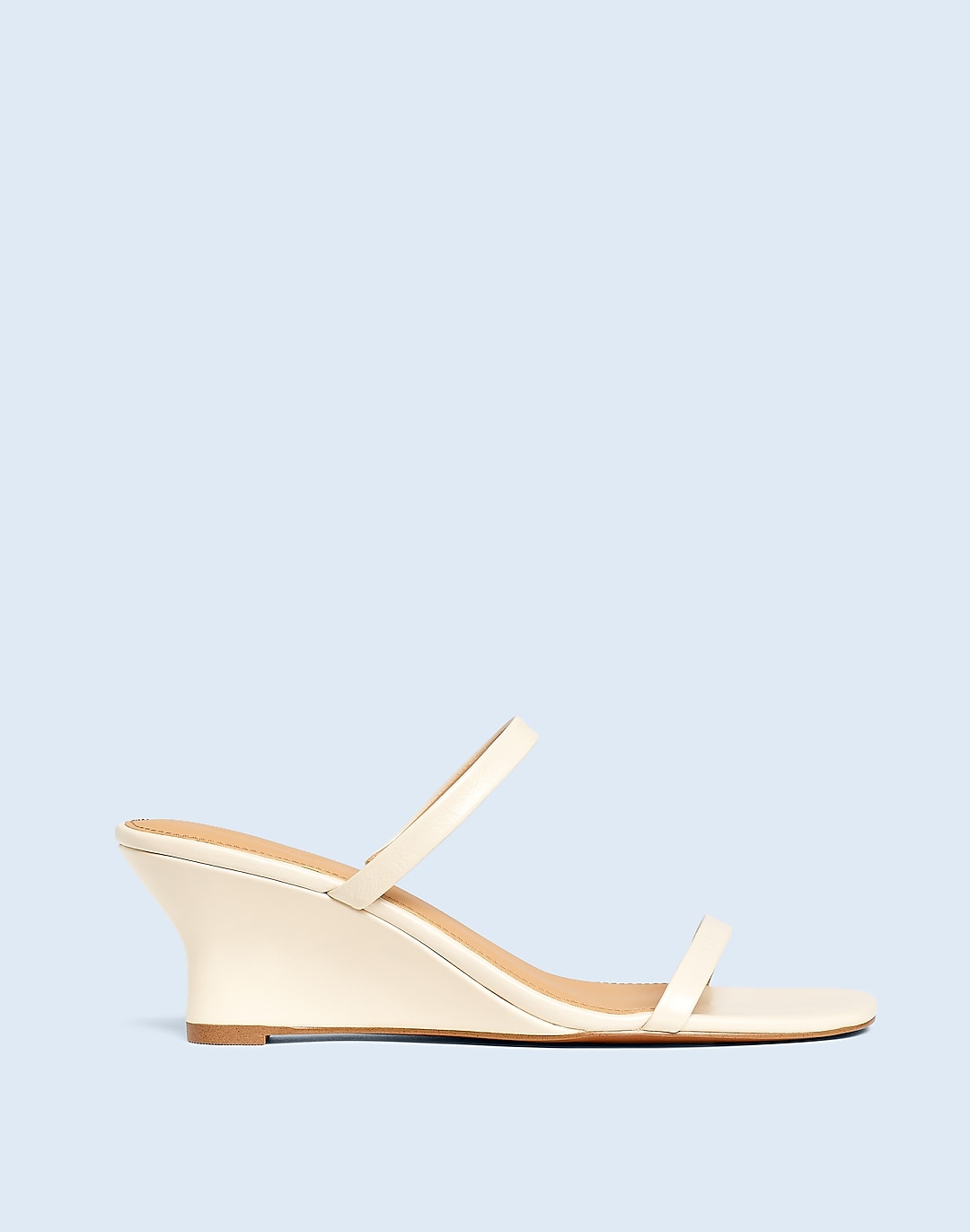 The Kimmy Wedge Sandal in Shiny Leather | Madewell