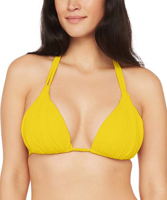 La Blanca Women's Bikini Tops YEL - Yellow Island Halter Bikini Top - Women | Zulily