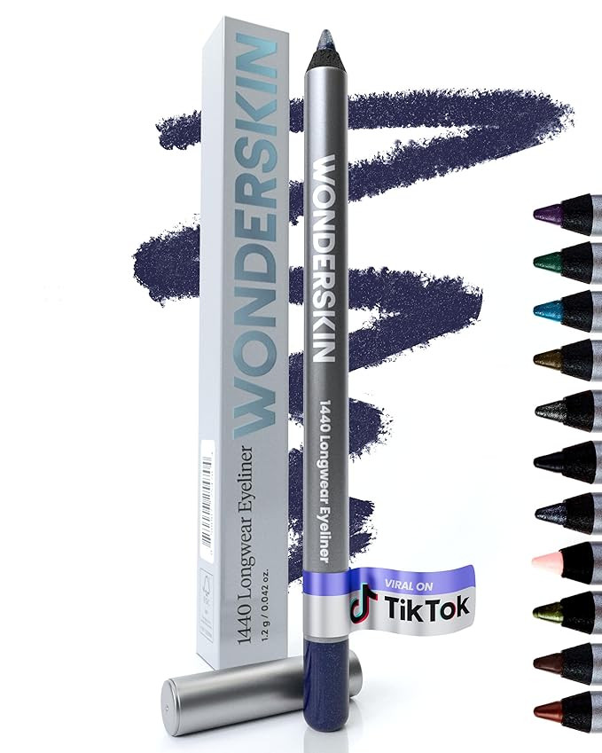 Wonderskin Eyeliner Pencil, 1440 Longwear Blue Purple Eyeliner Pencil - Waterproof, Sharpenable &... | Amazon (US)