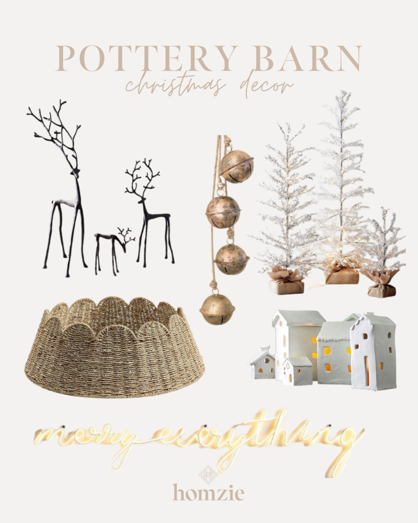 Pottery Barn Christmas decor round up! Thus scalloped tree color is stunning! These iron reindeer are a best seller & the minimalist flocked trees would be great in any room. Merry Everything 🎄

#LTKHolidaySale #LTKHoliday #LTKhome