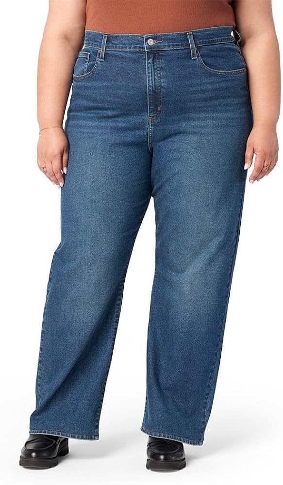 Levi Strauss Signature Gold Women's Heritage High-Rise Loose Straight Jeans Stretch Denim (Also A... | Amazon (US)