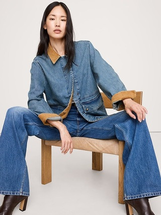 Denim Chore Coat with Corduroy Collar | Banana Republic (US)