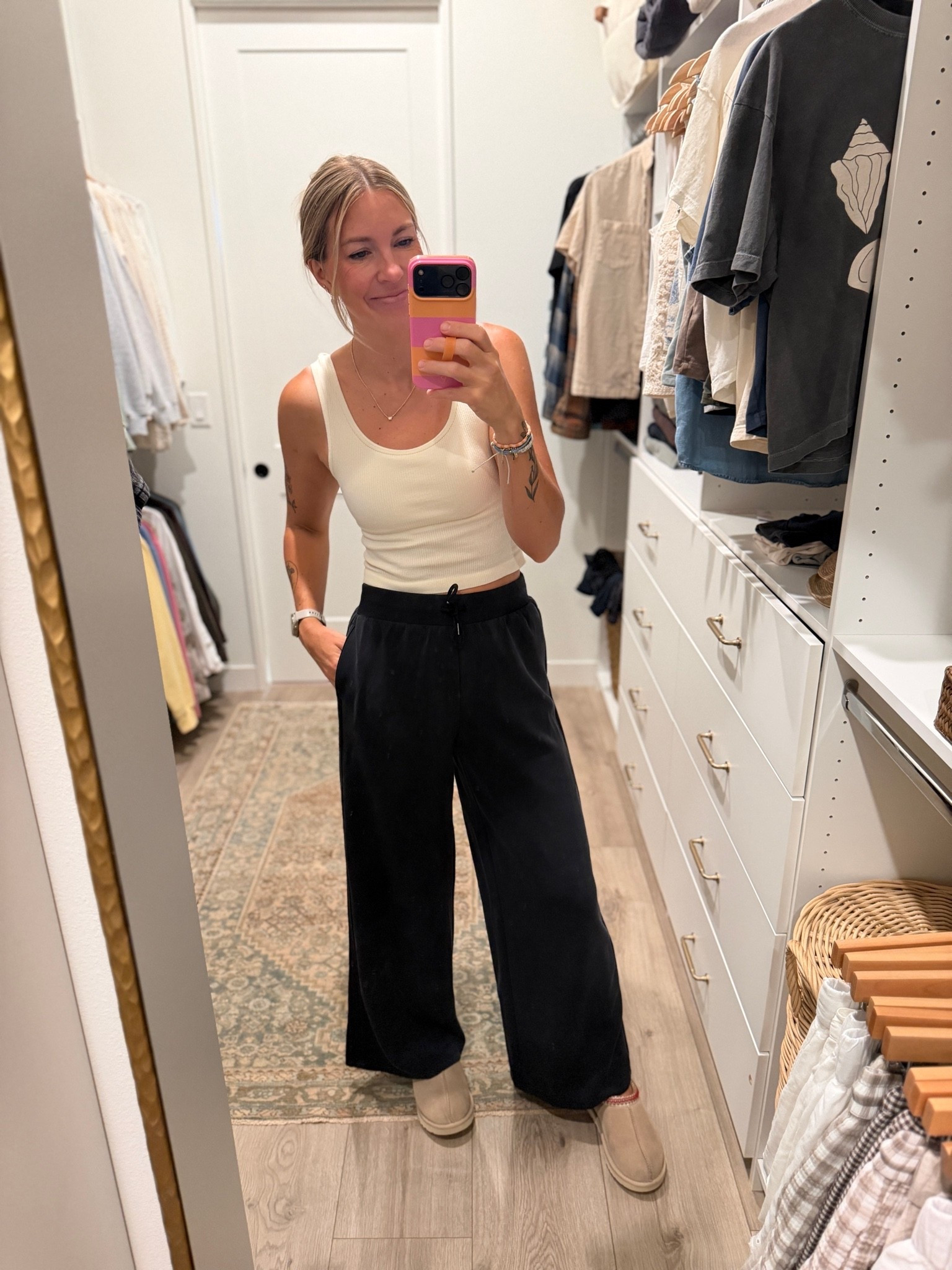 The perfect tall girl friendly pants from Target! These are the new airy sleek fabric and feel like something from Lulu! The material is thick and structured. These look charcoal/blue but are the black. Linked the new jogger version too!

#LTKootd #LTKActive