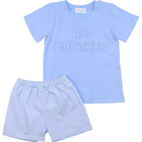 Blue Gingham "Big Brother" Short Set | Cecil and Lou