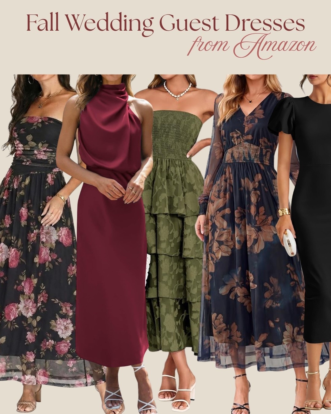 Affordable wedding guest dresses for the fall.

#LTKSeasonal #LTKWedding