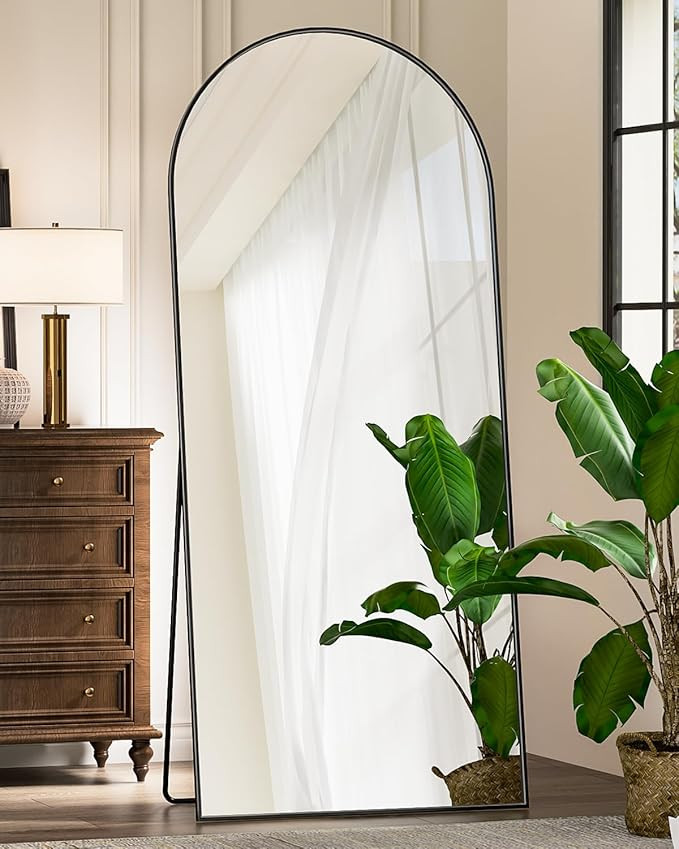 Arched Full Length Mirror, 71"x32" Arched Floor Mirror, Glassless Mirror Full Length with Stand, ... | Amazon (US)