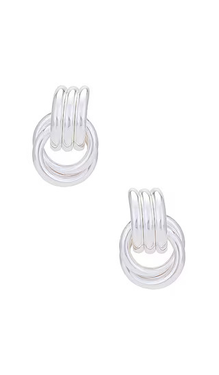 Mini Knot Earrings in Silver | Revolve Clothing (Global)