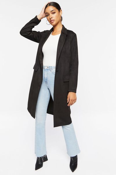 Faux Suede Duster Jacket | Forever 21