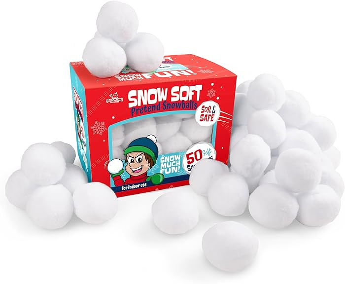 2 Inches Fun Fake Snowball 50 Pack for Kids - Artificial Snowballs Bulk for Indoor and Outdoor - ... | Amazon (US)