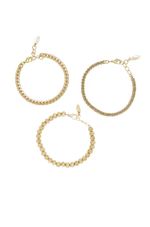 Classical 18k Gold Plated Trio Bracelet Set | Ettika