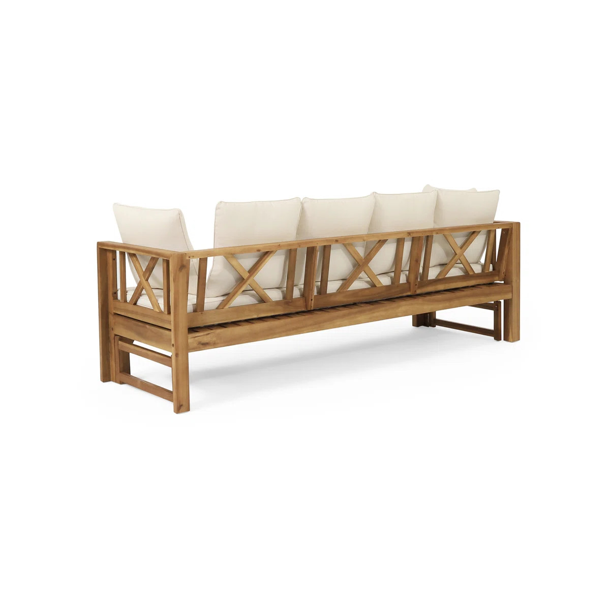 Kamita 78.5'' Wide Straight Acacia Patio Sofa with Cushions | Wayfair North America