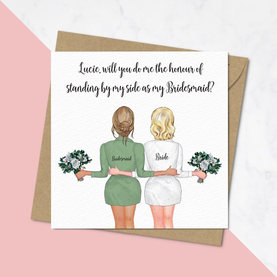 Personalised Bridesmaid Proposal Card, Will You Be My Bridesmaid, Bridesmaid Cards, Thank You Bri... | Etsy (US)
