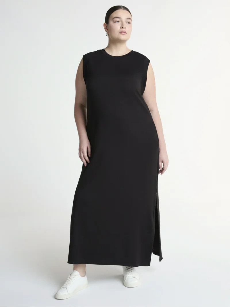 Scoop Women's and Women’s Plus Scubaknit Sleeveless Maxi Dress, Sizes XS-4X | Walmart (US)