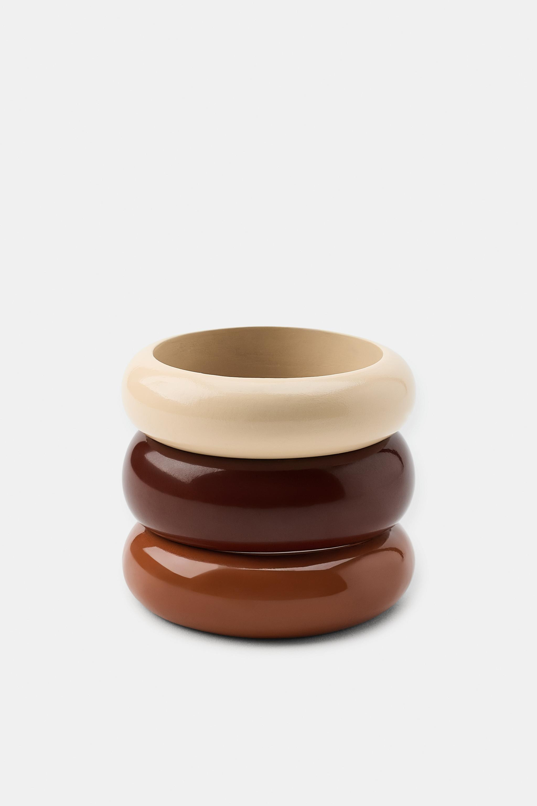 3-PACK OF WOOD AND RESIN BRACELETS | Zara US
