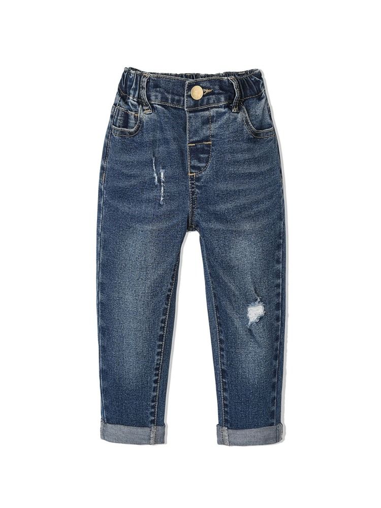 Baby Slant Pocket Ripped Jeans | SHEIN