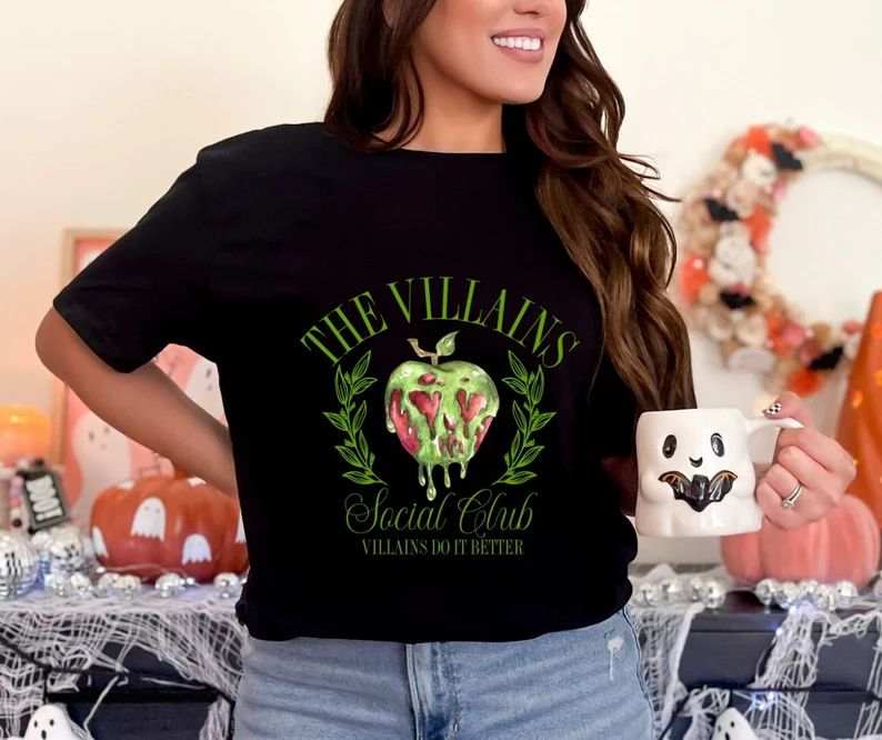 The Villains Social Club Poison Apple Halloween Unisex Heavy Cotton T-shirt - Etsy | Etsy (US)