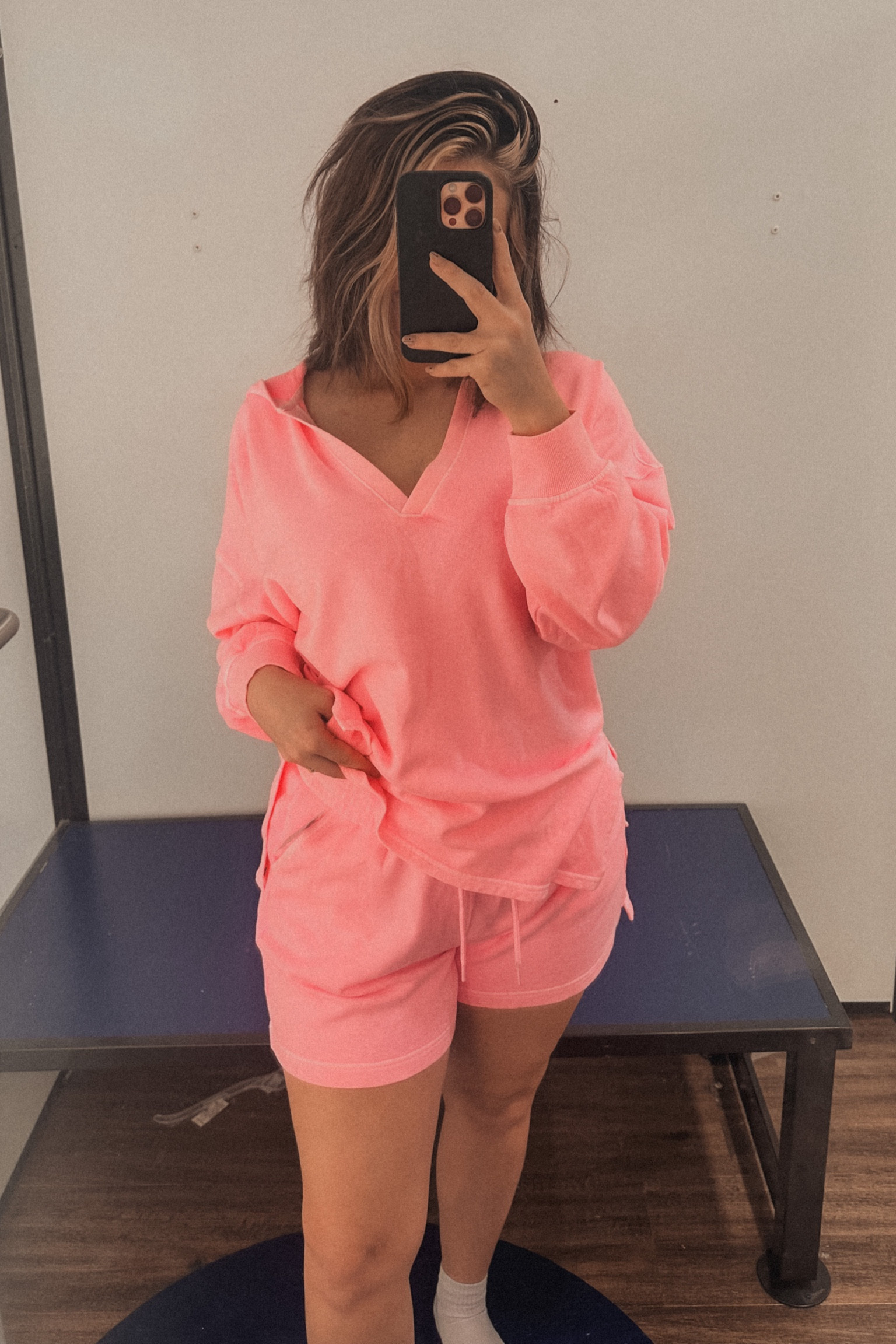 The color of this lounge set just screams lake days! I'd pair a tank top under it as well!

I'm in a medium in the top and a small in the shorts 

#LTKMidsize #LTKFindsUnder50 #LTKStyleTip