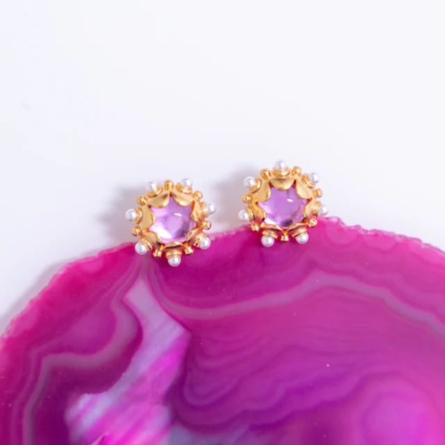 Perla Studs - Blush | Gresham Jewelry