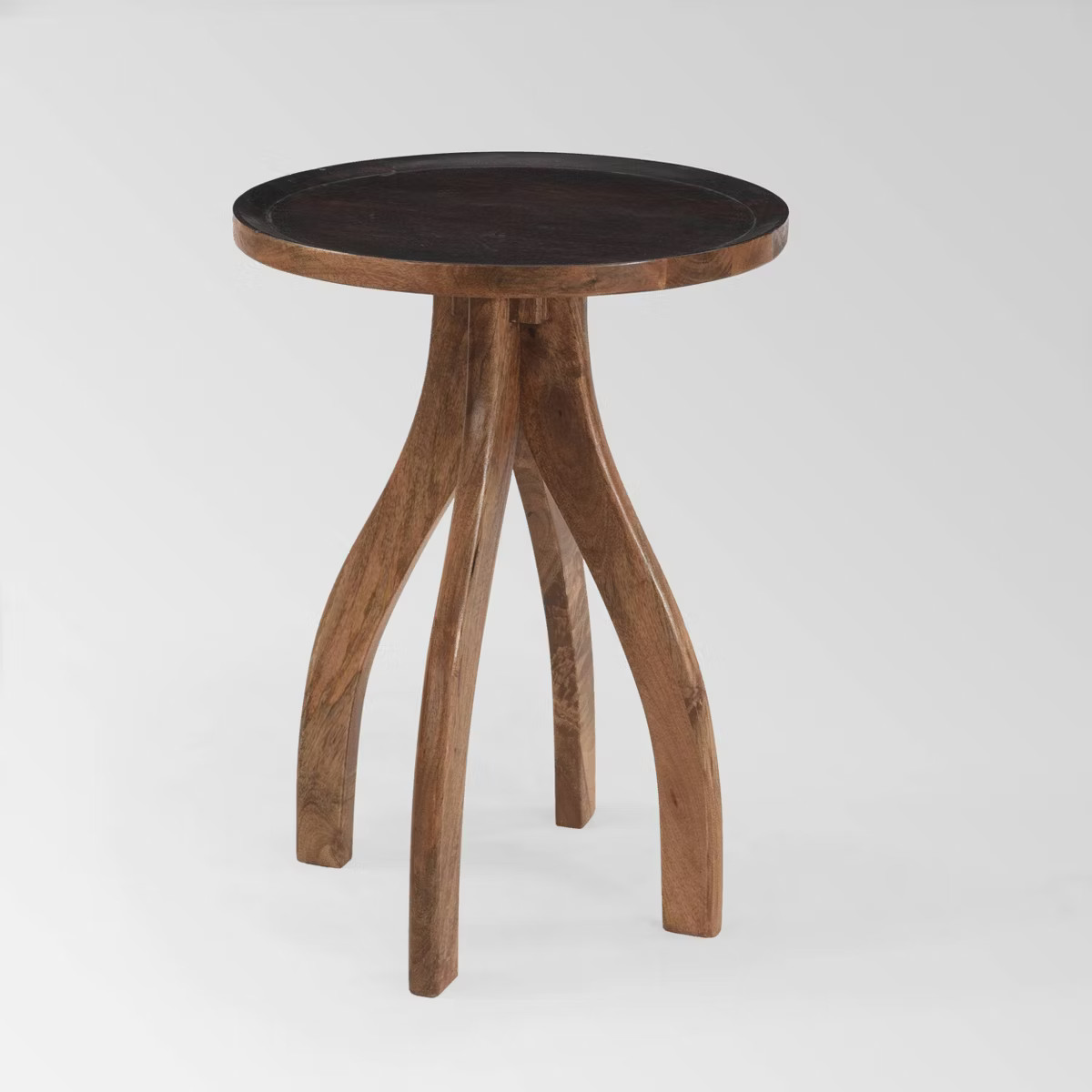 Prieur Boho Accent Table Brown - Christopher Knight Home: Artisan Mango Wood, Circular Drink Tabl... | Target