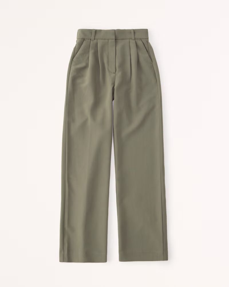 Curve Love A&F Sloane Tailored Pant | Abercrombie & Fitch (US)