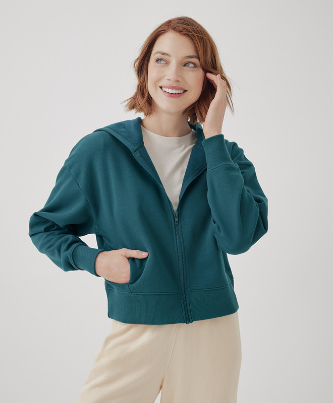 courtside zip hoodie | Pact Apparel