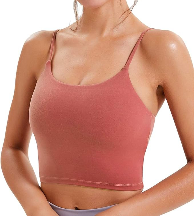 UOTJCNR Sports Bra for Women Longline Padded Bra Gym Yoga Crop Tank Tops Fitness Workout Running ... | Amazon (US)