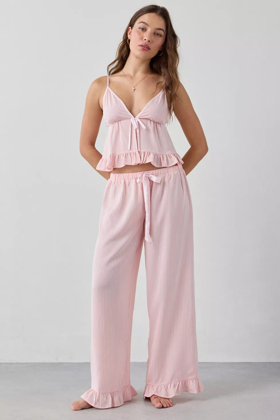 Out From Under Eloise Satin Ruffle PJ Pants | Urban Outfitters (US and RoW)