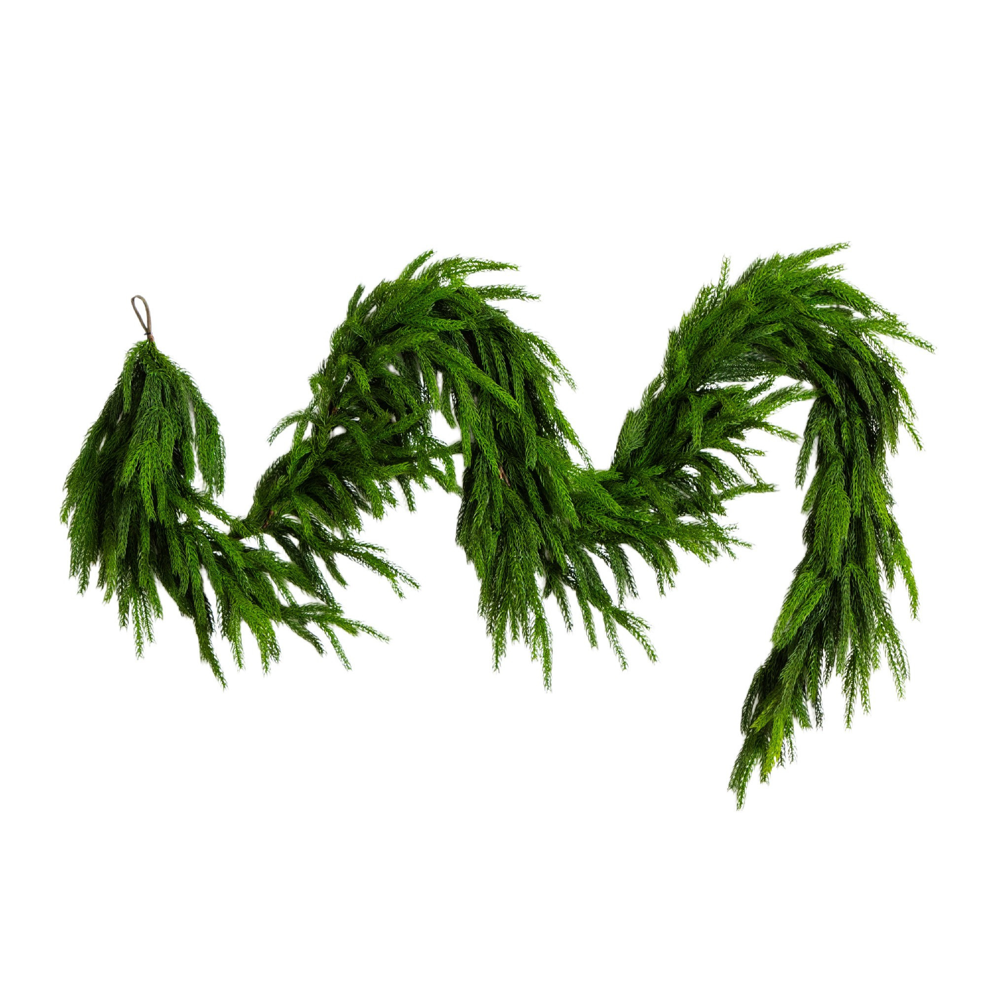 Real Touch Norfolk Island Pine Garland with Natural Look - Green | One Kings Lane