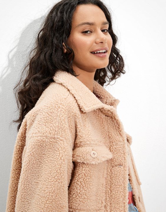 AE Long Sherpa Coat | American Eagle Outfitters (US & CA)