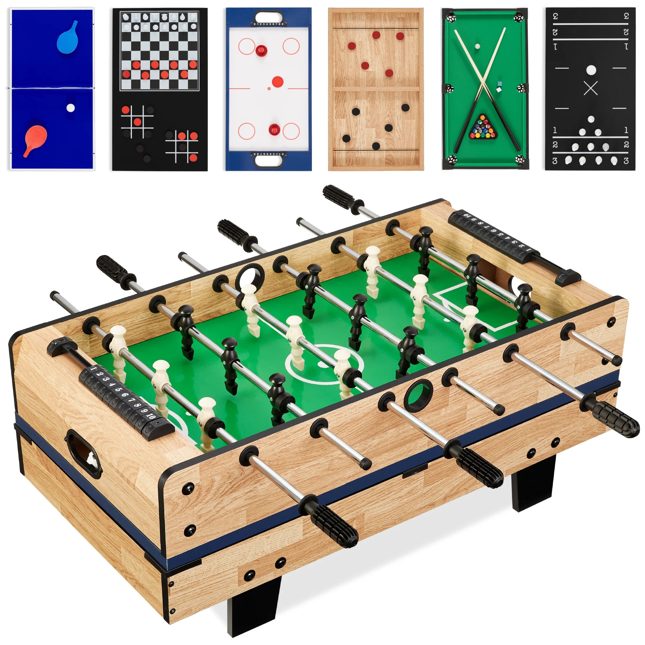 Best Choice Products 11-in-1 Kids Combo Game Set w/ Ping Pong, Foosball, Air Hockey, 5 Accessory ... | Walmart (US)