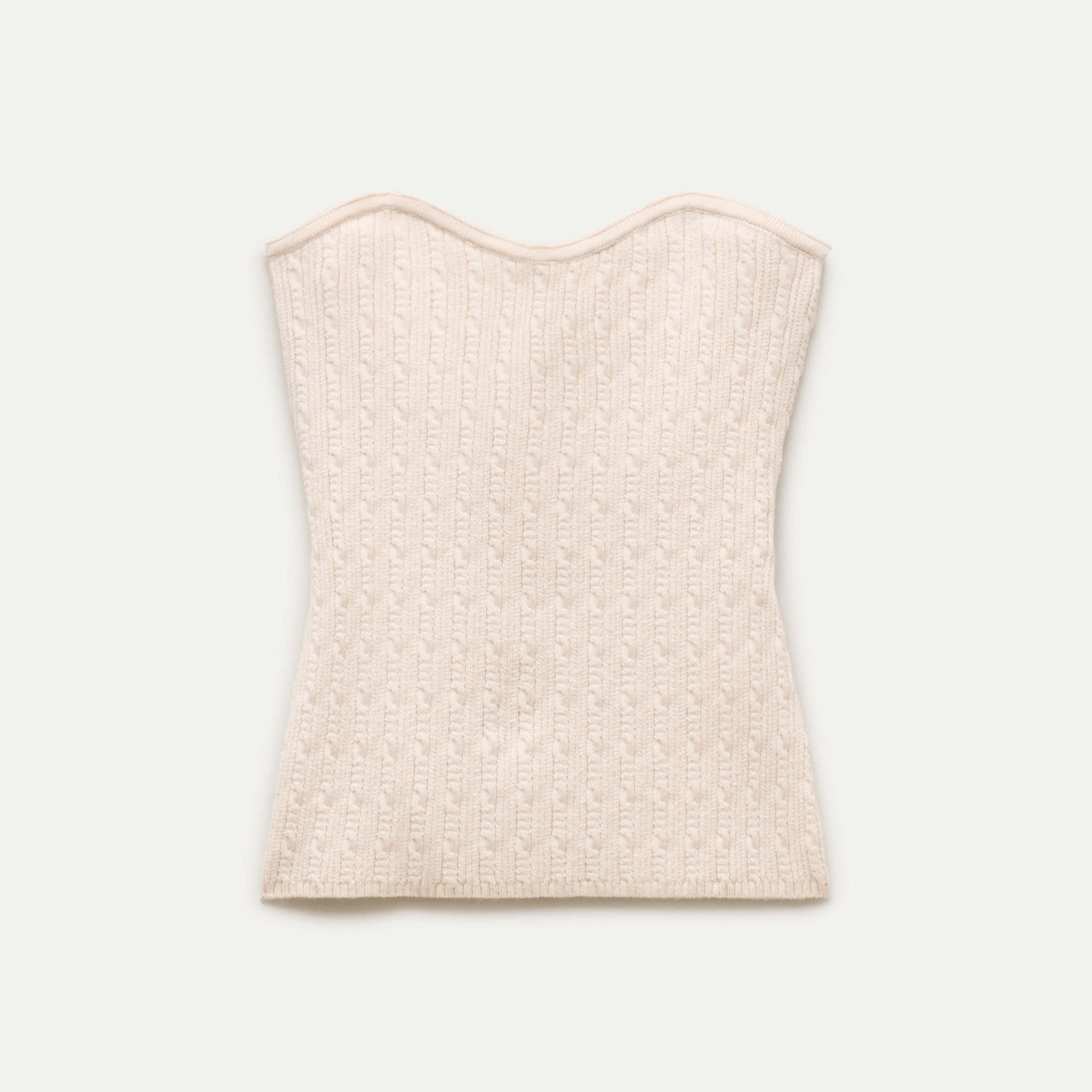 Cable-knit tube top in merino wool blend | J. Crew US