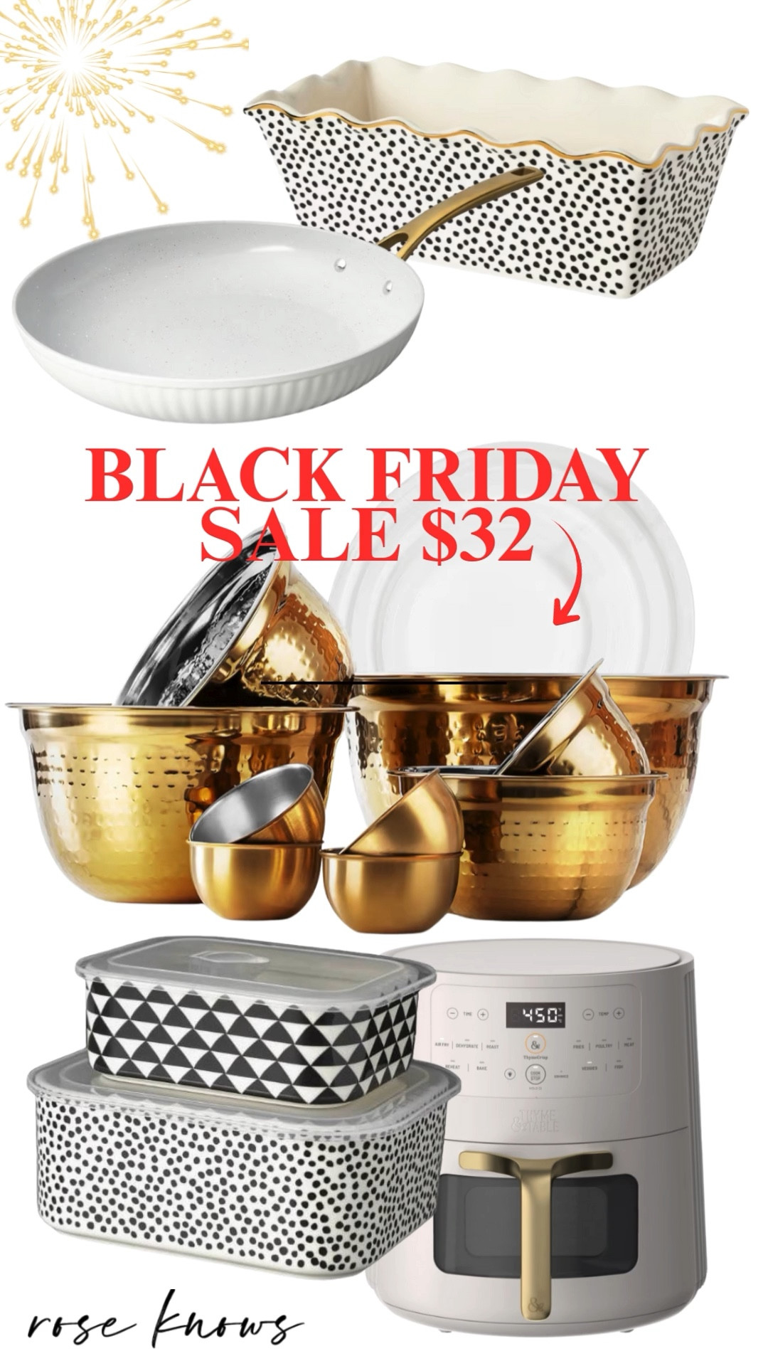These gild hammered bowls are on my list! And the air fryer, love the gold accents of these kitchen staples - kitchen deals 
Gifts for the chef 

#LTKGiftGuide #LTKSaleAlert #LTKFindsUnder50