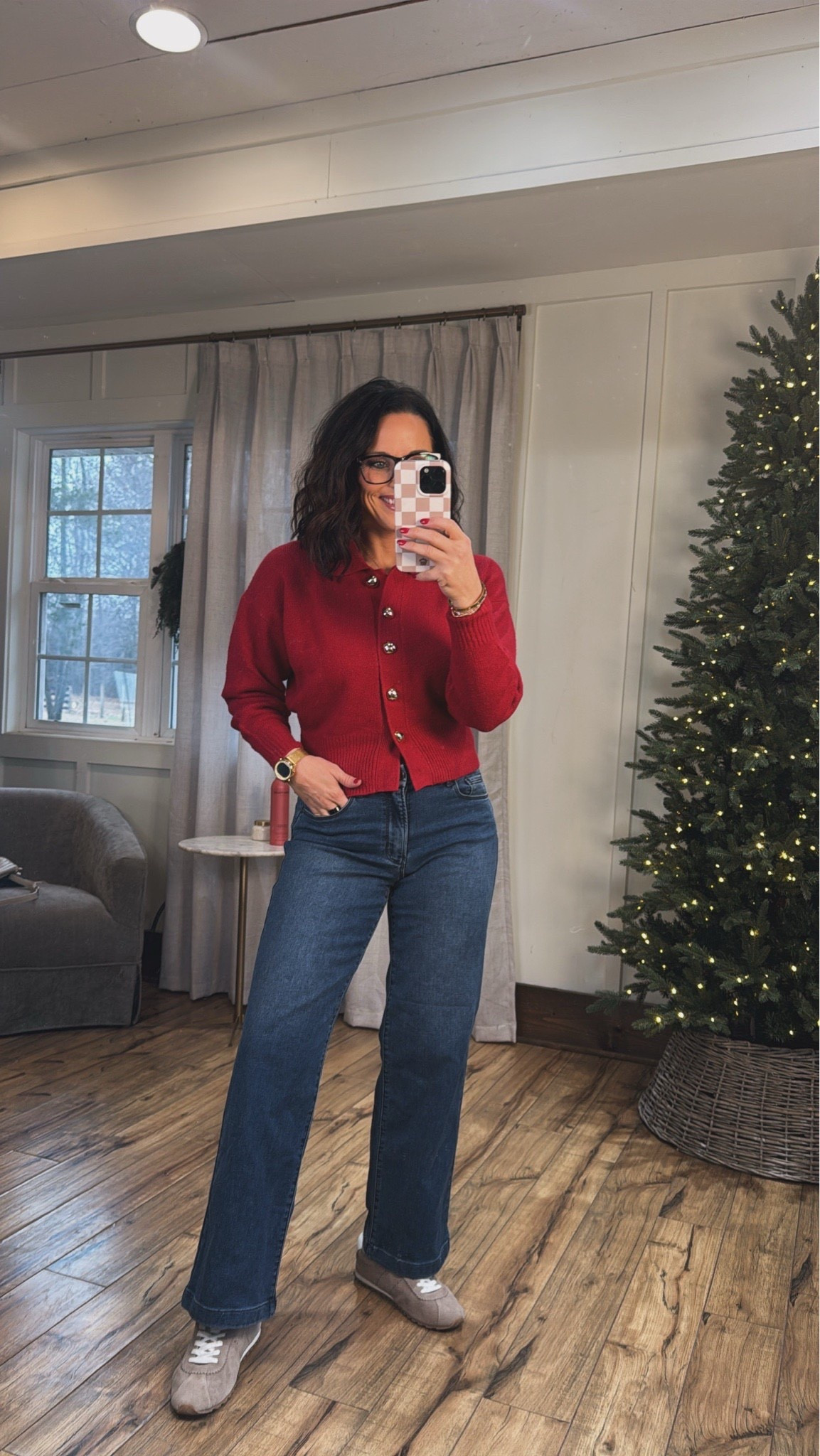 This was such an easy way to look and feel put together this morning! I love the pop of color & the comfort of these wide-leg jeans! ❤️ vintagePickin target fashion target style winter fashion target finds elevated basics capsule wardrobe chic style workwear 

#LTKgrwm #LTKSeasonal #LTKWorkwear