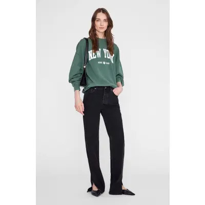 ANINE BING Miles New York University Sweatshirt in Cilantro at Nordstrom, Size Large | Nordstrom