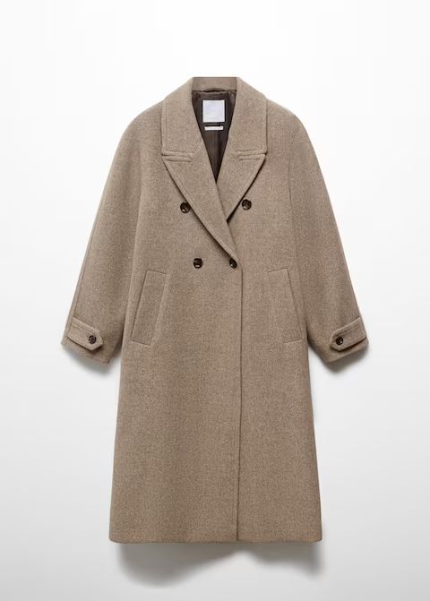 Oversize wool coat -  Women | Mango USA | MANGO (US)