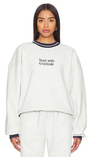 Start With Gratitude Sweatshirt in Grey | Revolve Clothing (Global)