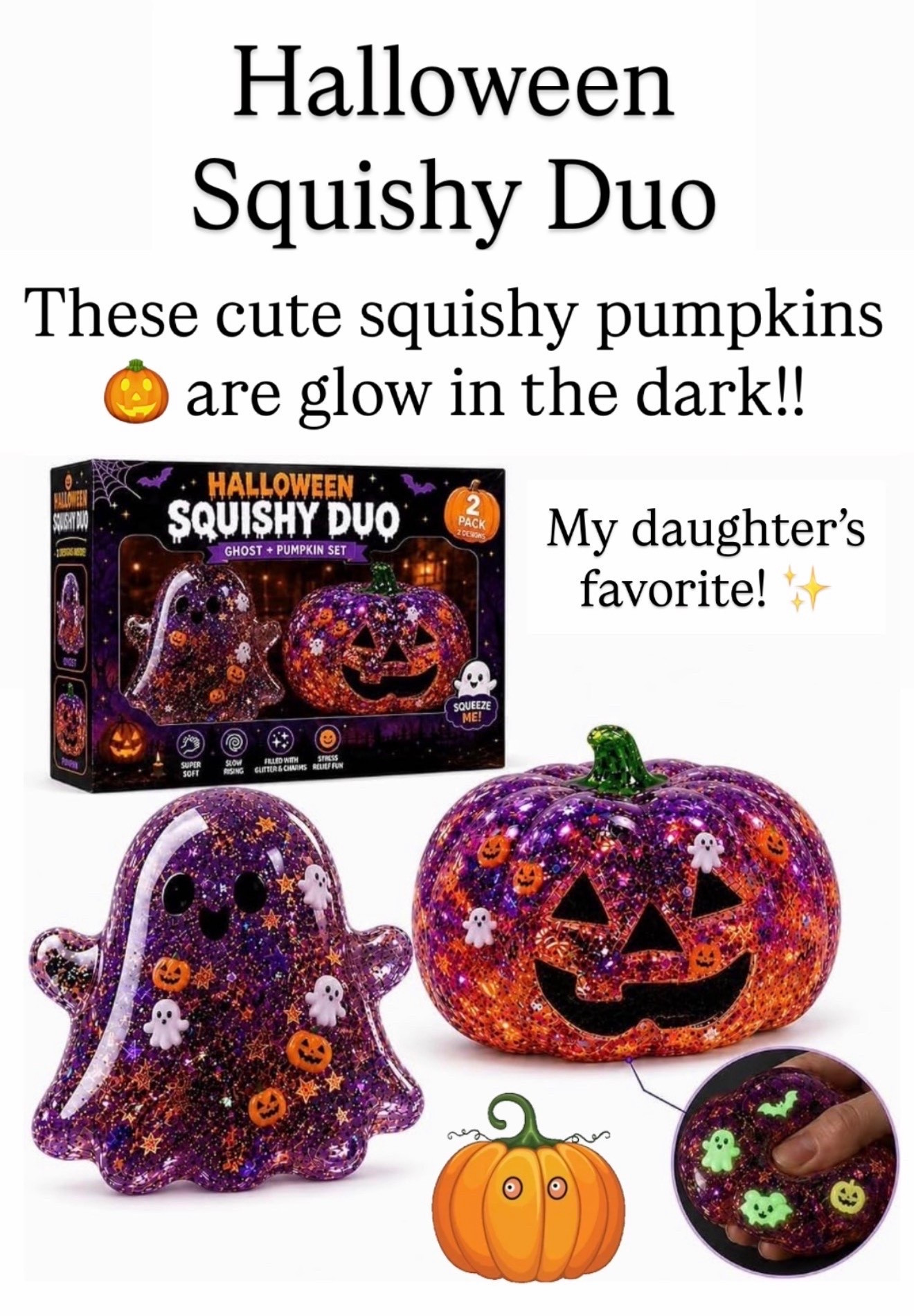 I can’t tell you enough how unbelievably cool these are! Squishy duos, that actually glow in the dark!

#LTKKids