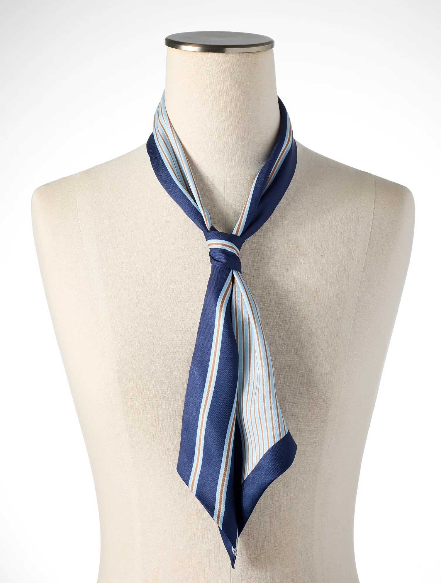 Poised Stripe Skinny Scarf - Ink - 001 Talbots | Talbots
