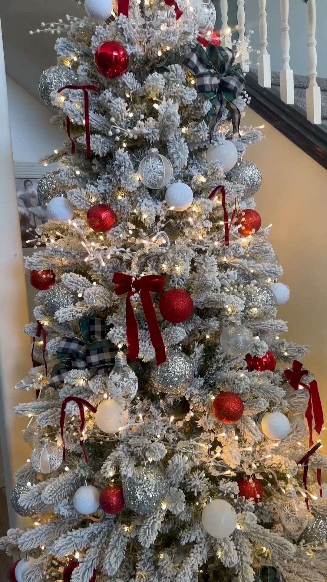 	
8' King Flock® Slim Artificial Christmas Tree with 700 Warm White LED Lights 

#kingofchristmas #christmastree #flockedtree #christmas 

#LTKGiftGuide #LTKSeasonal #LTKHoliday