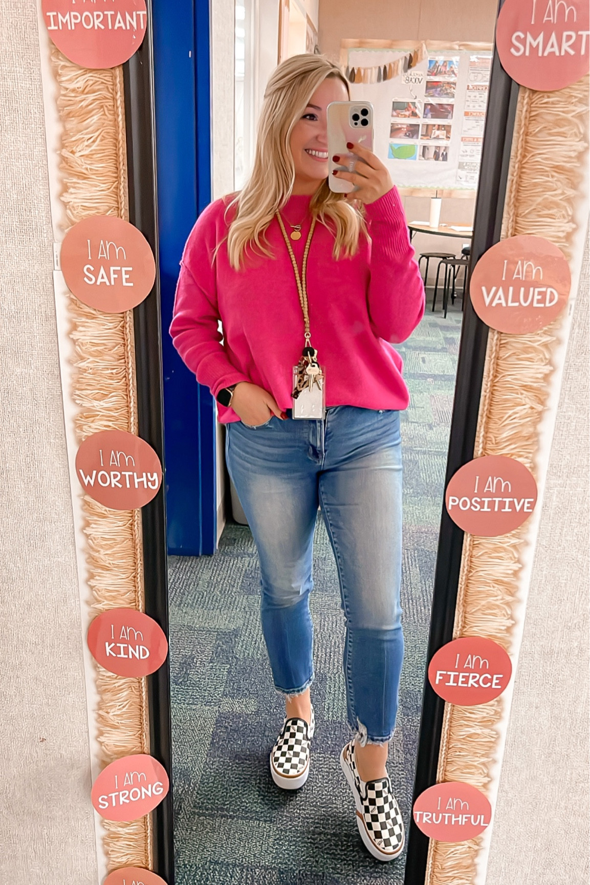 Sweater is from Marshalls! I couldn’t link the exact one but it’s Vince Camuto. Wearing a size small 💖