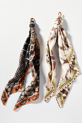 Neutral Patterned Hair Scarves, Set of 2 | Anthropologie (US)