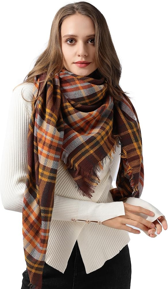 Scarf for Women - Womens Winter Scarf, Scarves for Women Winter Soft and Warm Winter Scarf Plaid,... | Amazon (US)