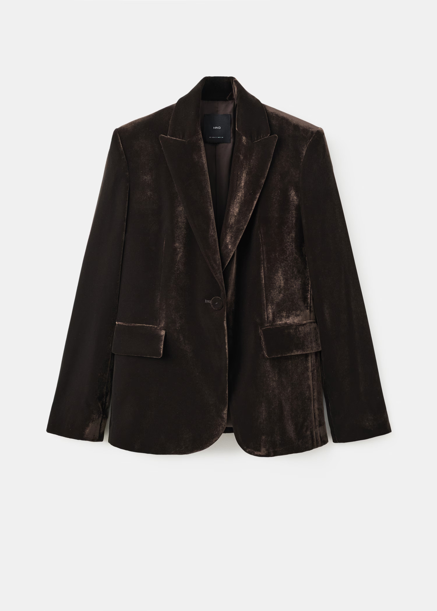 Structured velvet blazer | MANGO (UK)