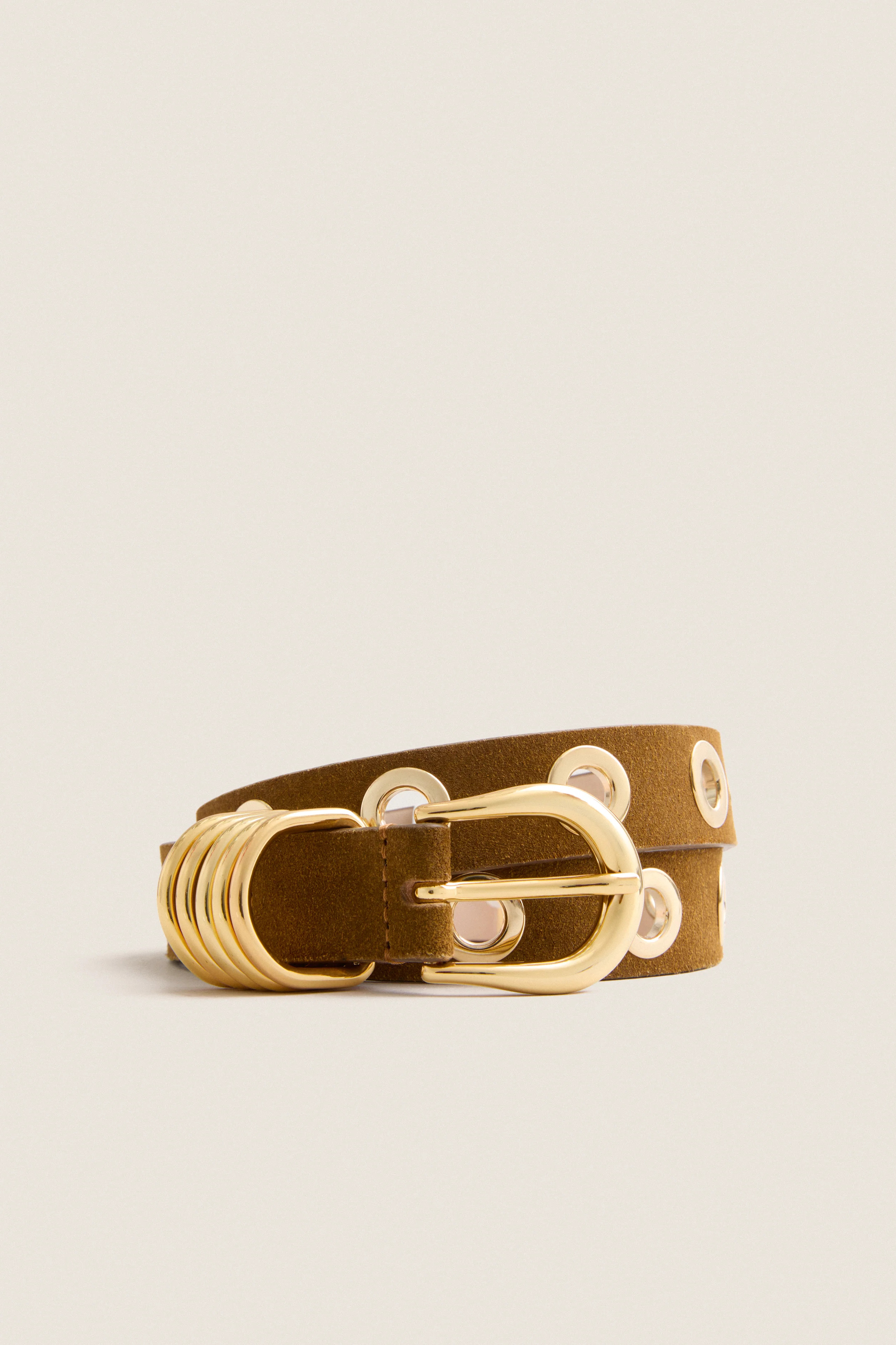 Ochre Full Rivet Suede Belt | Tuckernuck (US)