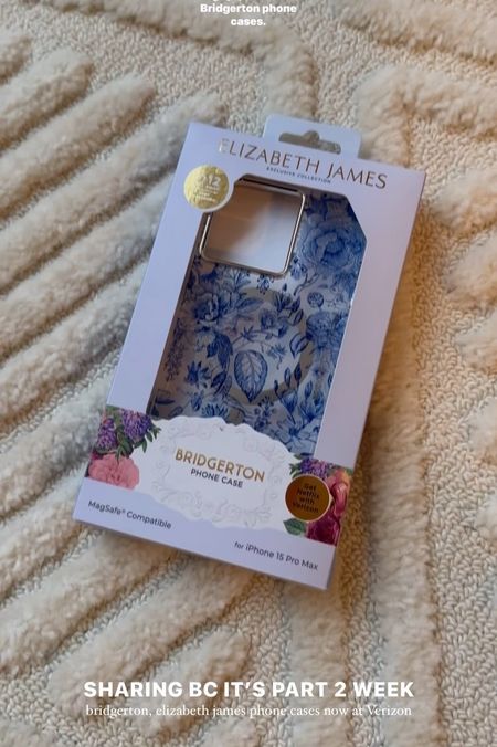 
Just in time for the new season of Bridgerton, Elizabeth James phone cases in Bridgerton inspired designs are now available exclusively at Verizon. The signature Bridgerton floral cases come in a variety of phones in Lady Whistledown, Penelope and Regency Era designs. Dress up your phone with a signature Bridgerton floral print sure to be the diamond of the season.

In addition to beautiful floral designs, the Bridgerton cases provide up to 12 feet of drop protection, antimicrobial and anti-scratch coatings and are wireless charging compatible.

#LTKVideo #LTKHome #LTKFindsUnder100